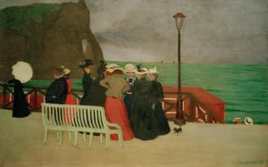 The Planks at Etretat by Felix Edouard Vallotton