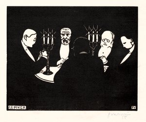Poker, 1896 by Felix Edouard Vallotton