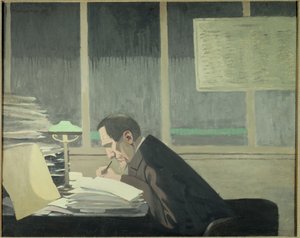 Portrait of Felix Feneon by Felix Edouard Vallotton