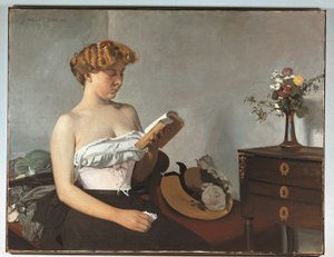 Reading Woman by Felix Edouard Vallotton