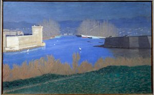 View of the Port of Marseille by Felix Edouard Vallotton
