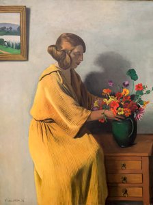 Woman with a Bunch of Flowers