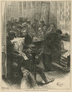 A Communist Club Room Near Leicester Square by Felix Elie Regamey