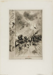 A Jetty in England by Felix Hilaire Buhot