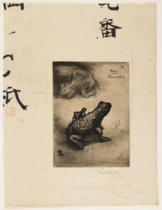 Bronze Frog Inkwell by Felix Hilaire Buhot