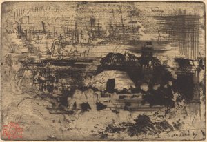 English Cottages, c. 1879 by Felix Hilaire Buhot