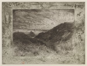 The Cliff: Saint-Malo Bay, 1886-1890 by Felix Hilaire Buhot