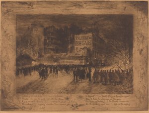 The Place des Martyrs and the Jailhouse Tavern by Felix Hilaire Buhot