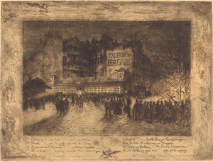 The Place des Martyrs and the Jailhouse by Felix Hilaire Buhot