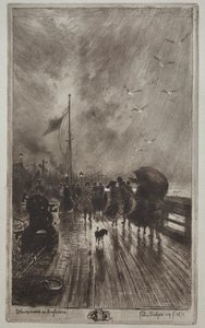 Landing in England, 1879 by Felix Hilaire Buhot