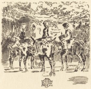 Les Petits Anes de Luchon by Felix Hilaire Buhot