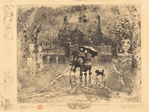 Country Neighbors, 1879-1880 by Felix Hilaire Buhot