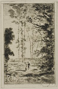Small Vertical Landscape by Felix Hilaire Buhot