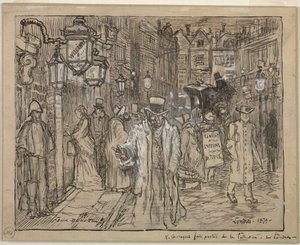 Street Scene in London, 1879 by Felix Hilaire Buhot