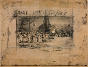 The Midnight Mass by Felix Hilaire Buhot