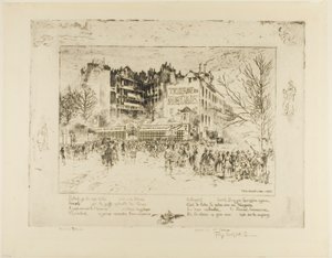 The Place des Martyrs and the Jailhouse Tavern by Felix Hilaire Buhot