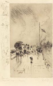 A Pier in England by Felix Hilaire Buhot
