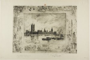 Westminster Palace by Felix Hilaire Buhot