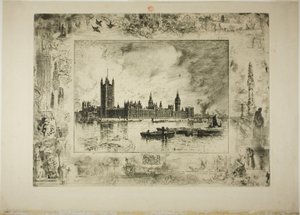Westminster Palace by Felix Hilaire Buhot
