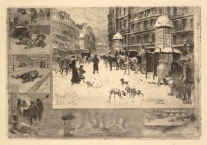 Winter in Paris by Felix Hilaire Buhot