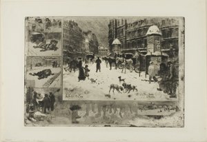 Winter in Paris by Felix Hilaire Buhot