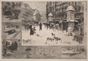 Winter in Paris by Felix Hilaire Buhot
