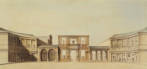 The Courtyard of the Ecole des Beaux-Arts, Paris by Felix Louis Jacques Duban