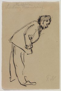 Portrait of Ludvig Brandstrup, Standing Bent Over