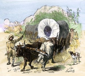 History of the Settlers and the Conquest of the West: American Pioneers by Felix Octavius Carr (after) Darley
