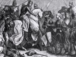 Henry III (1207-72) at the Battle of Lewes, 14th May 1264 by Felix Philippoteaux