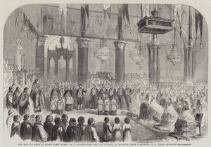 The War, Te Deum at Notre Dame, Paris, as a Thanksgiving for the Victory at Magenta