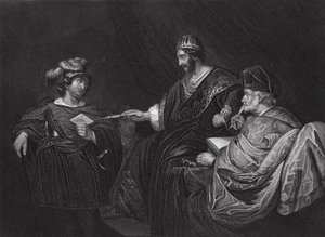 David sending a Letter to Joab by Uriah, II Samuel, Ch XI, v 14 by Ferdinand (after) Bol