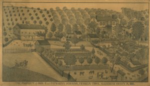 The Property of John P. and Catharina Schuring, Franklin Town, Allegheny County, Pennsylvania, 1883 by Ferdinand A. Brader