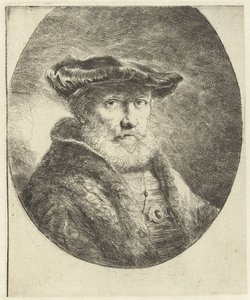 Bust of an Old Man with Velvet Beret by Ferdinand Bol