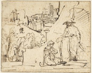 Christ Appearing to Mary Magdalene as a Gardener (Noli me tangere) by Ferdinand Bol