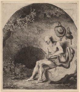 Saint Jerome in the Cave by Ferdinand Bol