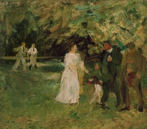 Conversation in the Park by Ferdinand Brutt
