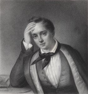 Portrait of the poet Yevgeny Abramovich Baratynsky 1800-1844 by Ferdinand Chevalier