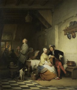 Interior of an Inn, with Figures in Seventeenth-Century Costume