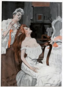 Woman Having Her Hair Done, Late 19th-Early 20th Century by Ferdinand Freih van Reznicek