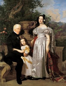 The Princely Esterházy Councilor Mathias Kerzmann with His Second Wife Maria Helena, née Mikolischütz, and Daughter Maria