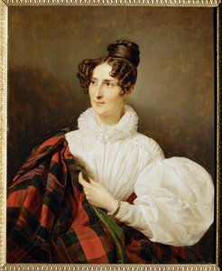 Lady in a White Dress by Ferdinand Georg Waldmuller