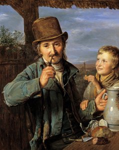 Day Laborer with His Son by Ferdinand Georg Waldmuller