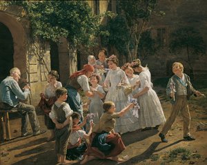 The Morning of the Feast of Corpus Christi by Ferdinand Georg Waldmuller