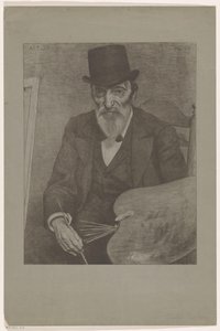 Portrait of Hendrik Valkenburg (Famous Contemporaries Sketched from Life) by Ferdinand Hart Nibbrig (signed by artist)
