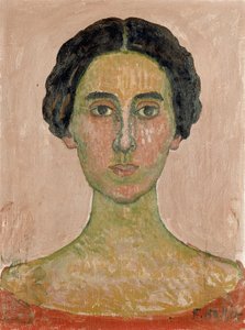 Portrait of Valentine Godé-Darel, Head of French Woman by Ferdinand Hodler