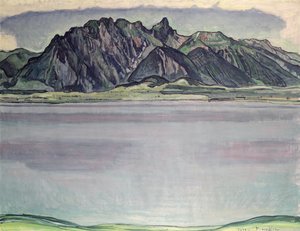 Thunersee with the Stockhorn Mountains, 1910