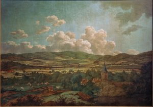 View from Aschaffenburg to Goldbach by Ferdinand Kobell