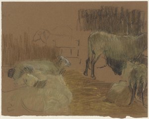 Sheep in a Stable