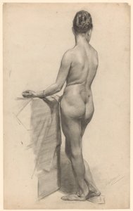 Study of a Standing Female Nude, Seen from the Back by Ferdinand Oldewelt